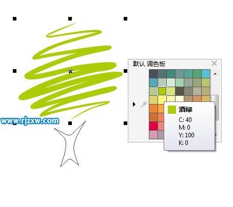 用CDRX7設(shè)計(jì)創(chuàng)意的小樹(shù)圖形