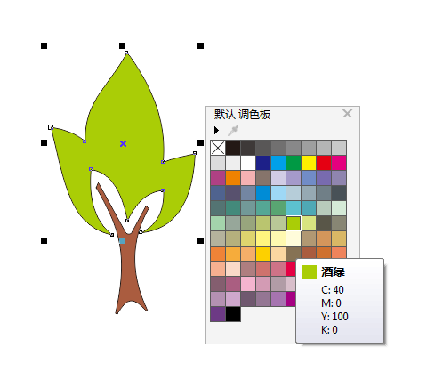 CDRX7設計小樹簡筆畫教程