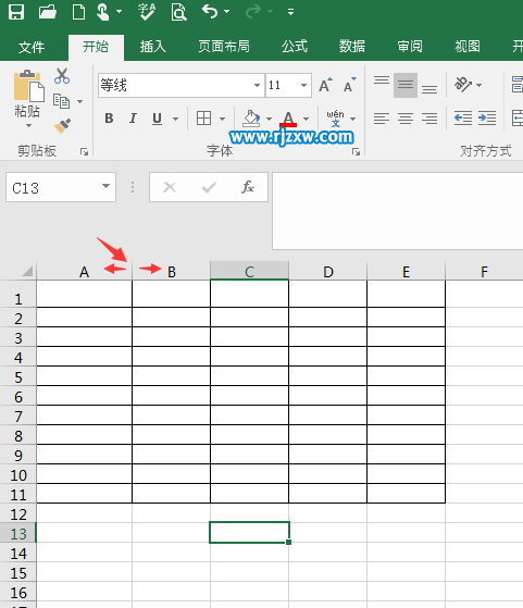 EXCEL2016怎么手動調整單元格距離