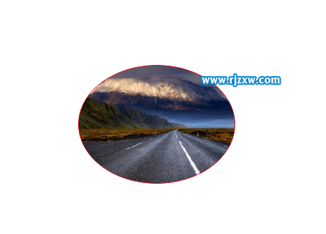 CDR怎么把圖片變成橢圓形的效果