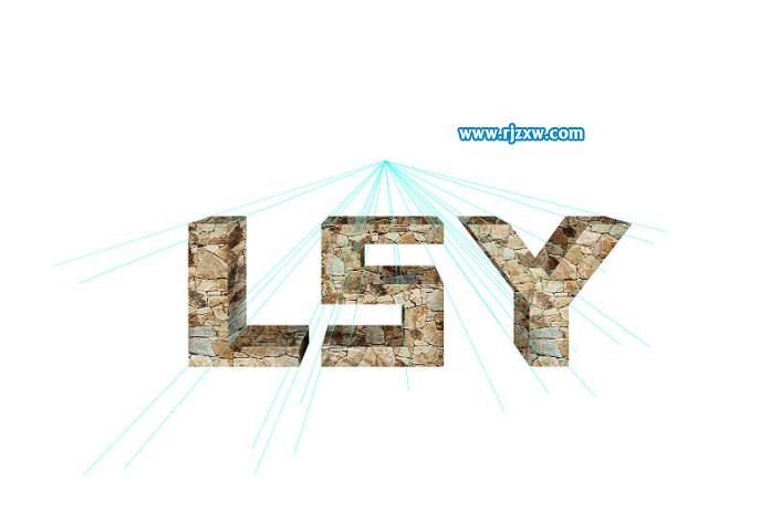 PS制作大氣的巖石立體字