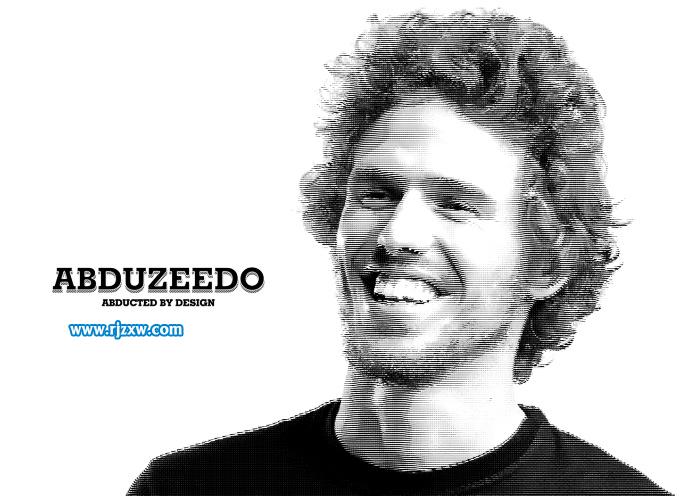 PS制作黑白效果的網紋人像圖片