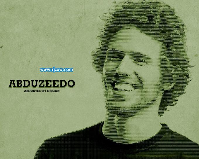 PS制作黑白效果的網紋人像圖片