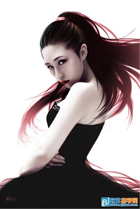 手繪神采飛揚的PS時尚美女