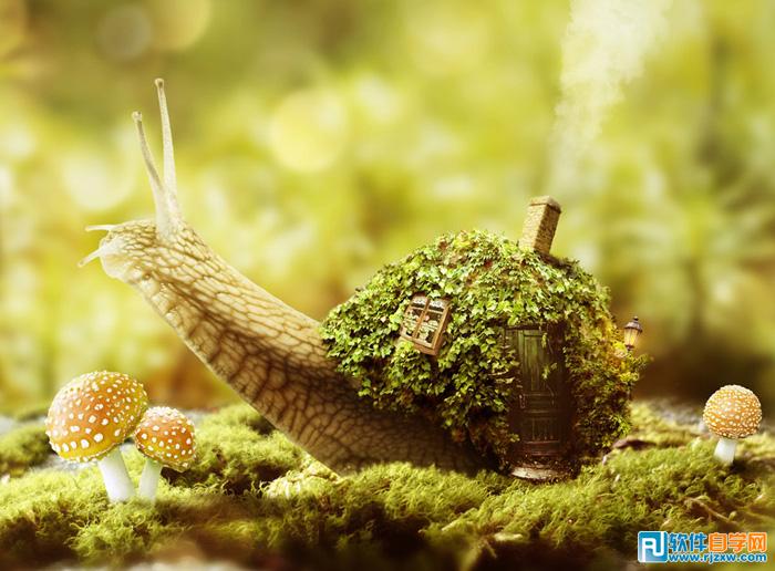 photoshop夢(mèng)幻效果的房子