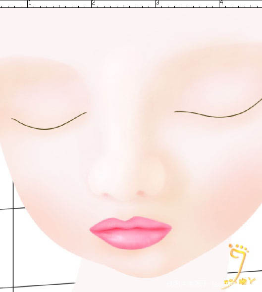 PS手繪 可愛的小女孩卡通圖片