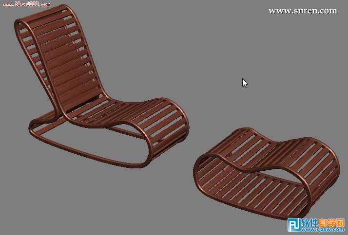 3dmax怎么放樣 做搖椅