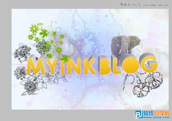 ai制作雙層立體字教程