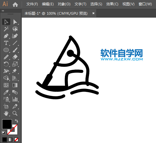 ai制作皮劃艇標識的方法與步驟