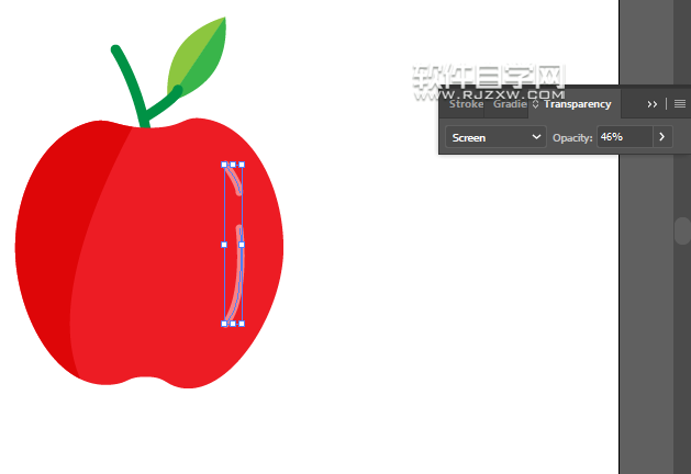 AI怎么繪制紅蘋果圖案