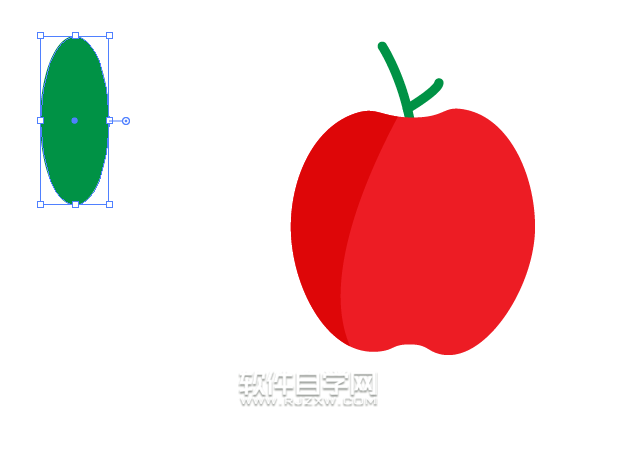 AI怎么繪制紅蘋果圖案