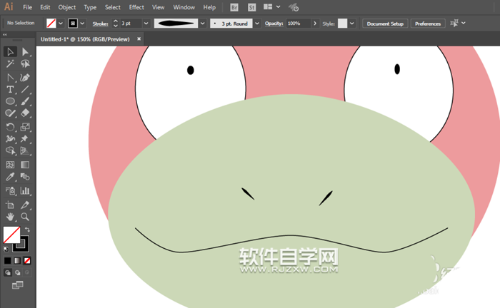 ai怎么畫呆呆獸的角色