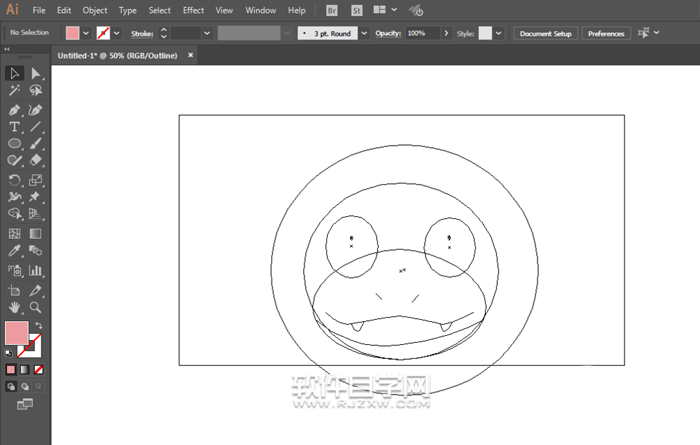 ai怎么畫呆呆獸的角色
