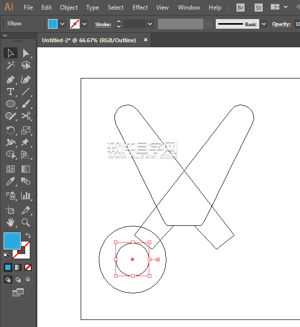 ai怎么畫剪刀簡筆畫