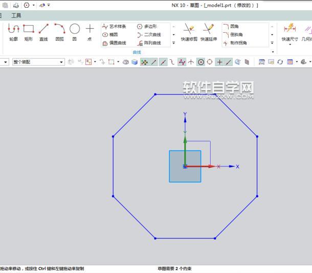 UG10多邊形怎么畫呢？