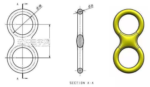 SolidWorks畫一個八字的單殼