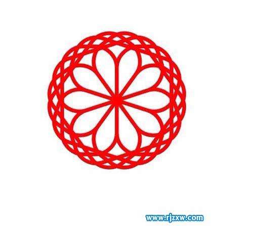 窗花剪紙效果怎么用AI軟件繪制