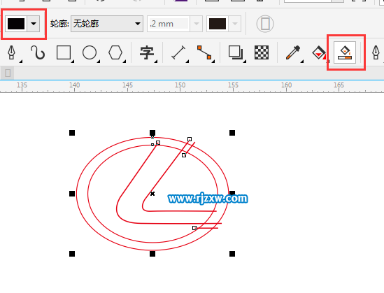 CDRX8設計LEXUS雷克薩斯的標志教程