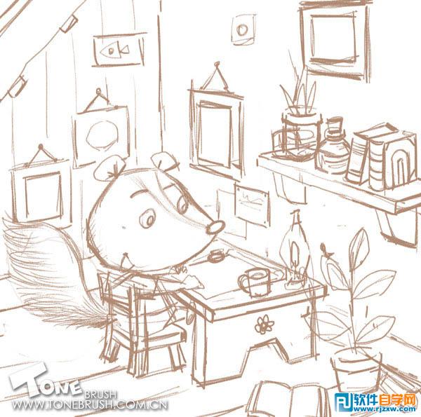 PS手繪卡通老鼠