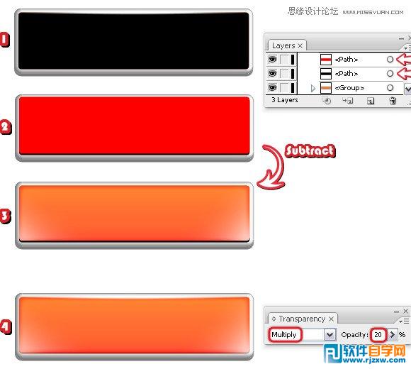 ai制作立體按鈕