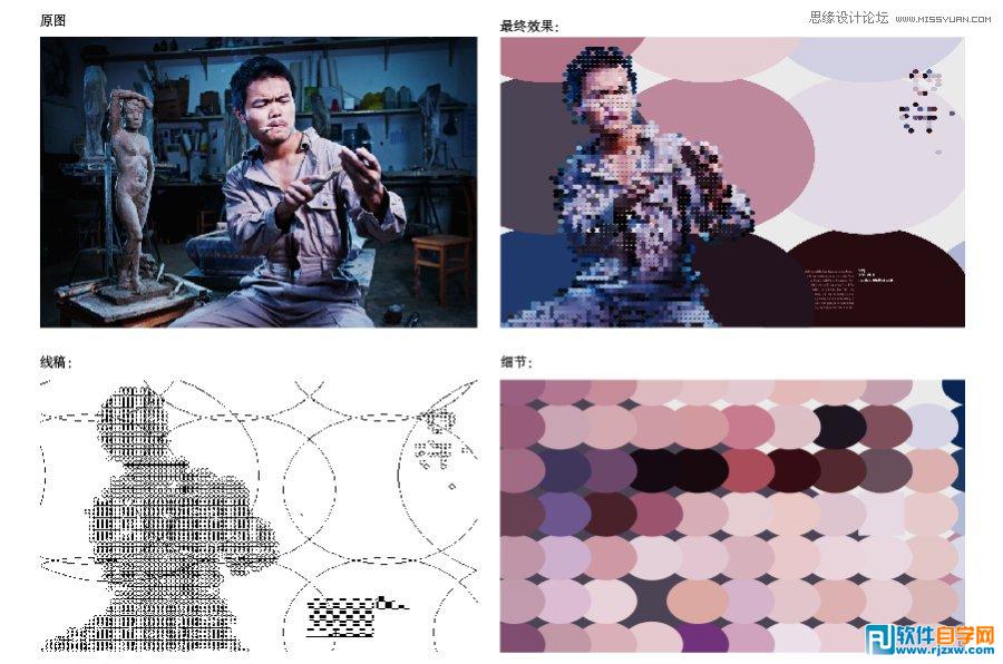 illustrator 圓形排列成的人體教程