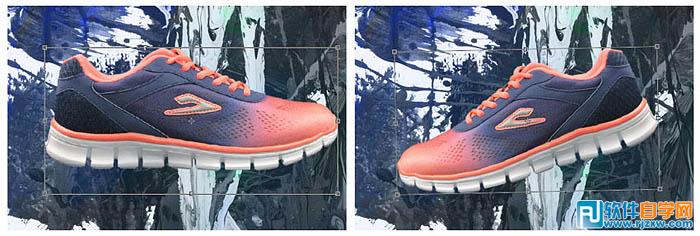 photoshop噴濺效果的運動鞋