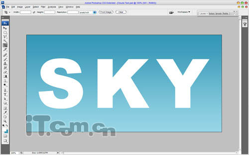 用Photoshop制作帶有云彩特效的文字實例教程