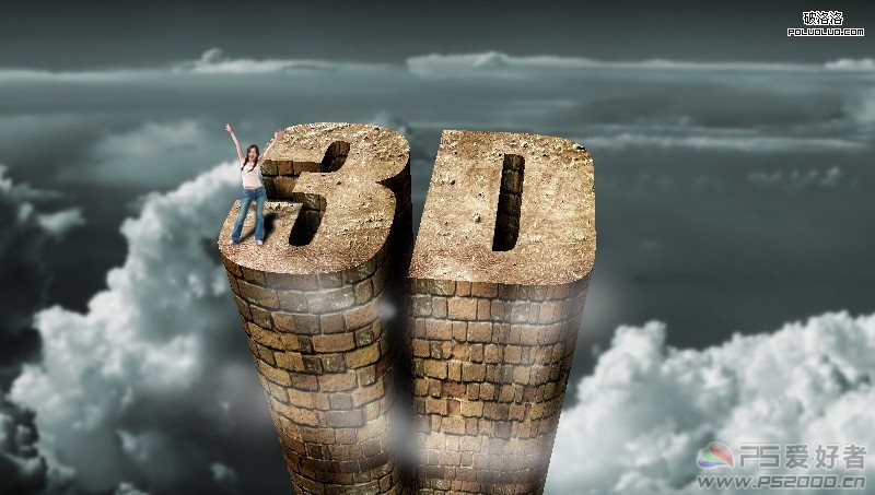 用Photoshop制作感觀極強的3D立體文字