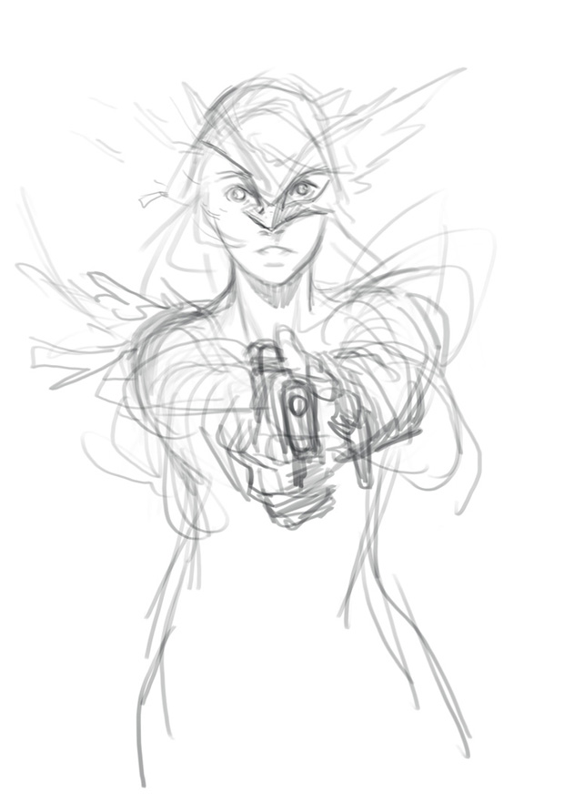 用Photoshop鼠繪一個游戲中的美女實例教程