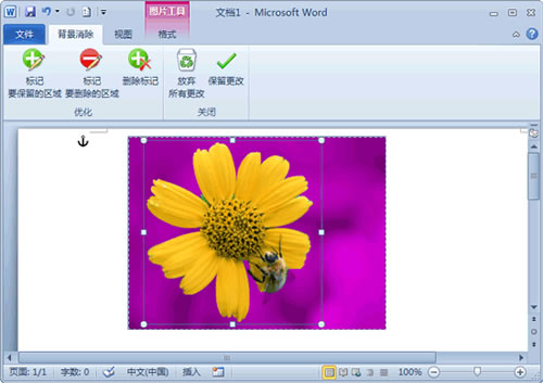 用Word 2010去除圖片背景方法介紹