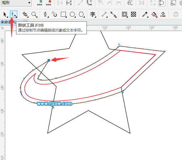 利用CDR多邊形設計五角星主題標志