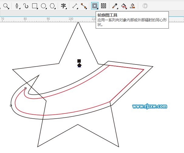 利用CDR多邊形設計五角星主題標志