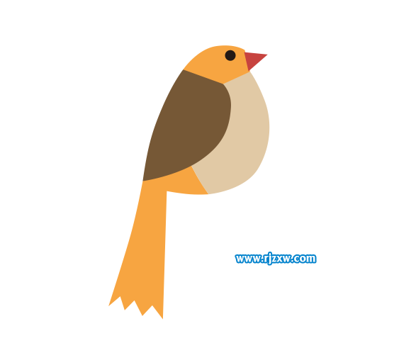 利用CDR貝塞爾工具設(shè)計(jì)小鳥簡筆畫