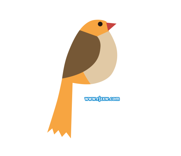 利用CDR貝塞爾工具設(shè)計(jì)小鳥簡筆畫