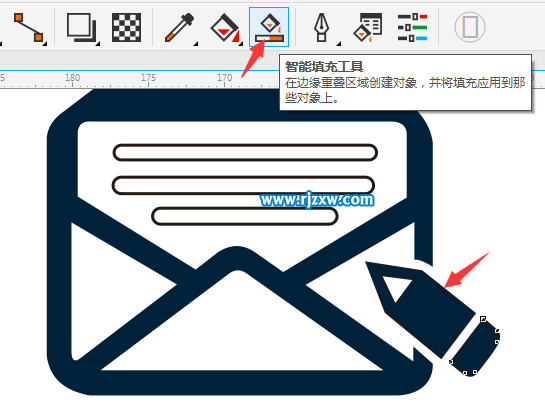 CDRX8制作寫郵箱的圖標教程