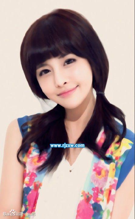 PS把美女照轉為仿手繪效果圖