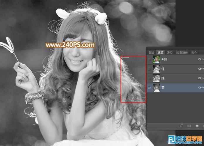 PS多個通道摳出多發絲美女人物圖