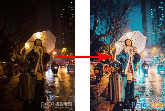 PS如何調(diào)亮夜景曝光不足的人像照片