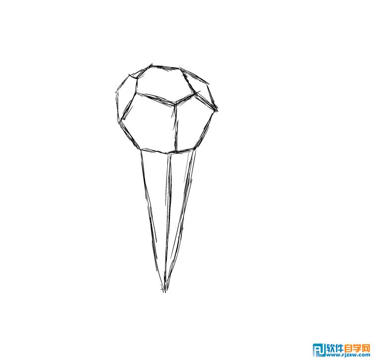 Illustrator多邊形打造紙藝效果雪糕