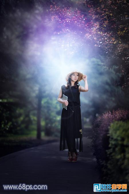 ps人物照片調色處理 打造魔幻藍紫色