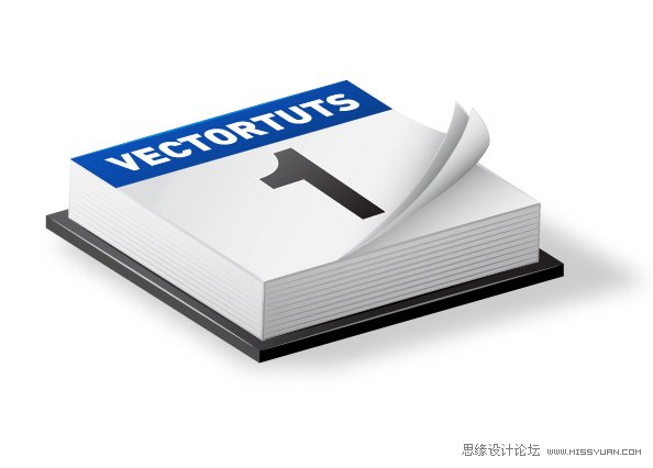 用IllustratorCS6設計簡單的三維日歷圖標