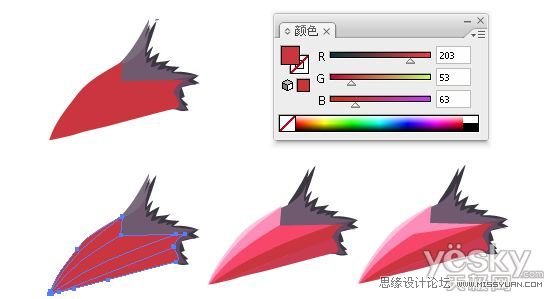 IllustratorCS6用色階畫法精細設計鳥類插畫