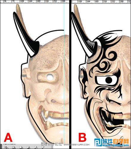 教你用Illustrator繪制衣服上的惡魔面具