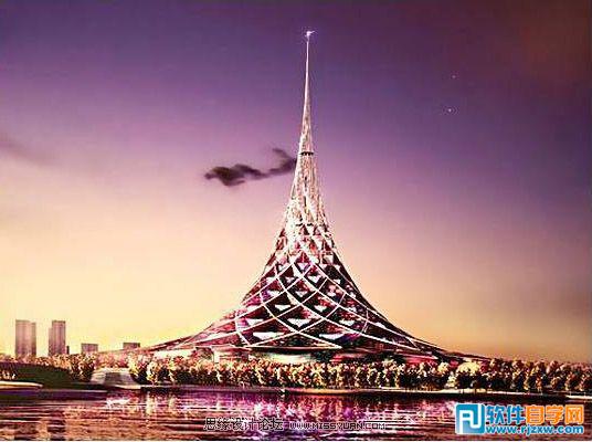 教你用3dsMax制作圓錐形狀的尖塔