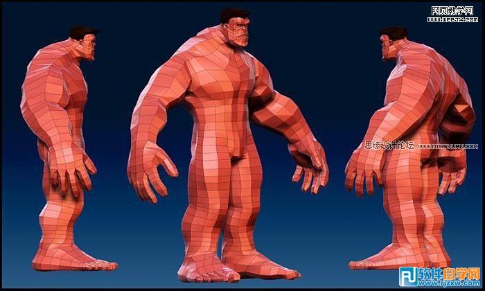 教你用3dsmax打造紅巨人浩克講解