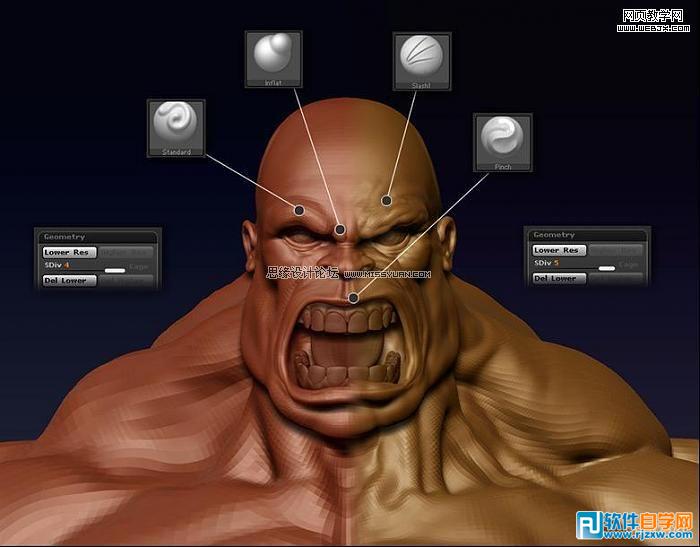 教你用3dsmax打造紅巨人浩克講解