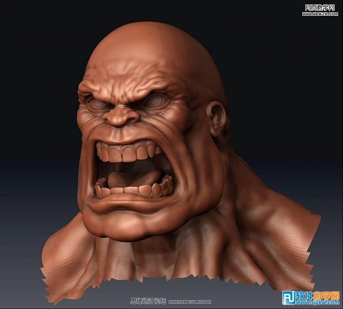 教你用3dsmax打造紅巨人浩克講解