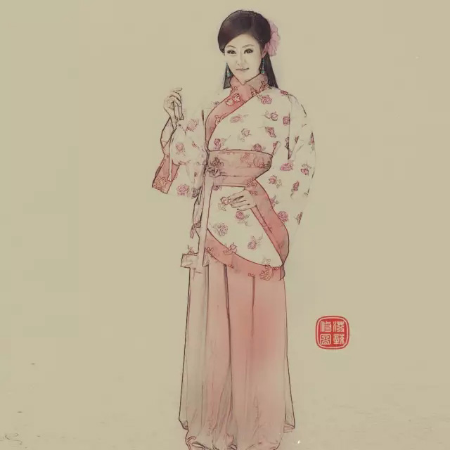 PS把古裝美女圖片轉為細膩的工筆畫