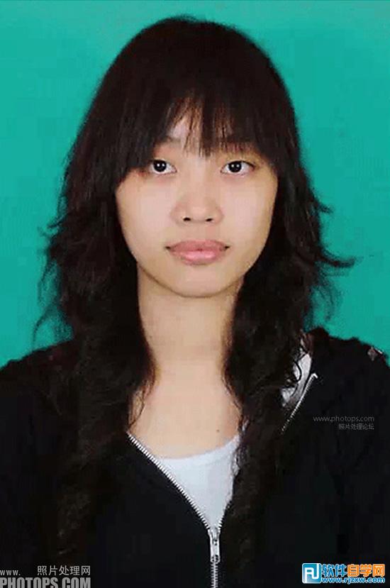 利用替換顏色快速給證件照更換背景色