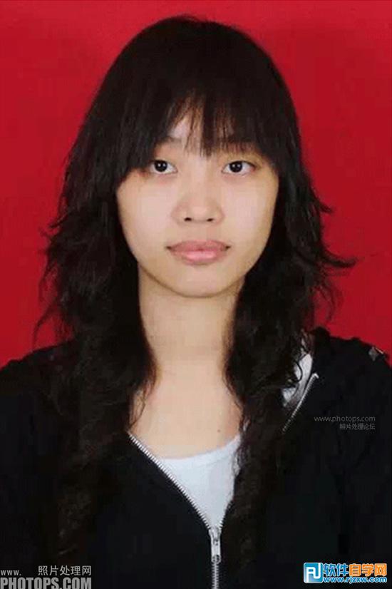 利用替換顏色快速給證件照更換背景色